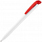 Ручка шариковая Favorite, белая с красным с логотипом в Ставрополе заказать по выгодной цене в кибермаркете AvroraStore
