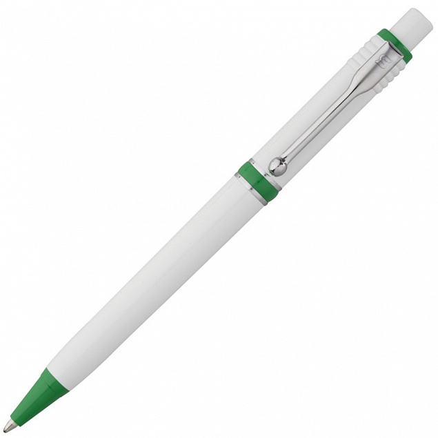 Ручка шариковая Raja, зеленая с логотипом в Ставрополе заказать по выгодной цене в кибермаркете AvroraStore