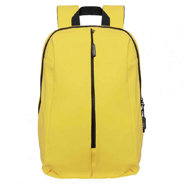 Рюкзак "Go", жёлтый, 41 х 29 х15,5 см, 100%  полиуретан с логотипом в Ставрополе заказать по выгодной цене в кибермаркете AvroraStore