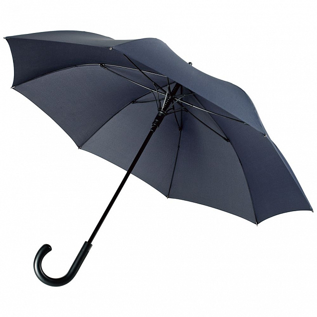 Зонт-трость Alessio, темно-синий с логотипом в Ставрополе заказать по выгодной цене в кибермаркете AvroraStore