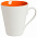 Кружка newBell матовая, белая с оранжевым с логотипом в Ставрополе заказать по выгодной цене в кибермаркете AvroraStore