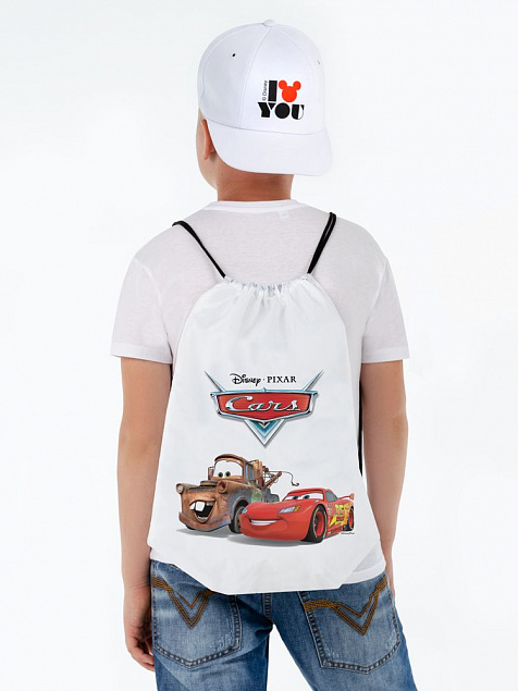 Рюкзак McQueen and Mater, белый с логотипом в Ставрополе заказать по выгодной цене в кибермаркете AvroraStore