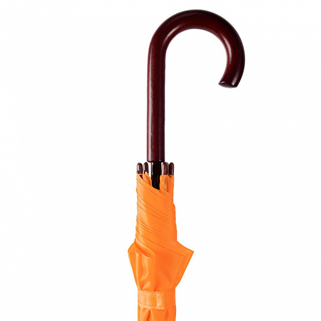 Зонт-трость Standard, оранжевый с логотипом в Ставрополе заказать по выгодной цене в кибермаркете AvroraStore