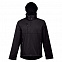 Куртка софтшелл мужская Zagreb, черная с логотипом в Ставрополе заказать по выгодной цене в кибермаркете AvroraStore