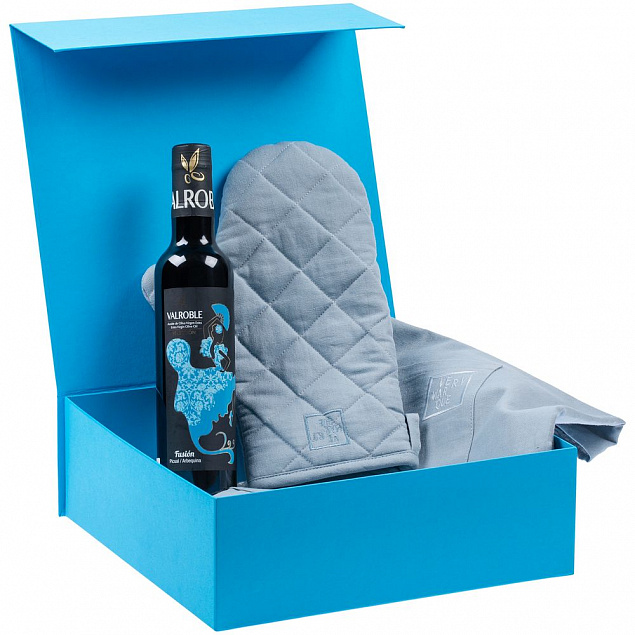 Коробка Quadra, голубая с логотипом в Ставрополе заказать по выгодной цене в кибермаркете AvroraStore