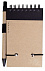 Блокнот на кольцах Eco Note с ручкой, черный с логотипом в Ставрополе заказать по выгодной цене в кибермаркете AvroraStore