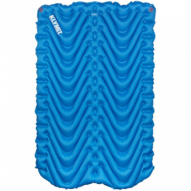 Надувной коврик Static V Double, синий с логотипом в Ставрополе заказать по выгодной цене в кибермаркете AvroraStore