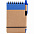 Блокнот на кольцах Eco Note с ручкой, синий с логотипом в Ставрополе заказать по выгодной цене в кибермаркете AvroraStore