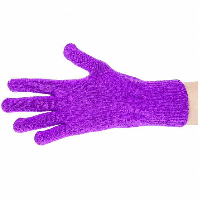 Перчатки Urban Flow, фиолетовые с логотипом в Ставрополе заказать по выгодной цене в кибермаркете AvroraStore