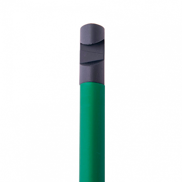 N5 soft,  ручка шариковая, зеленый/черный, пластик,soft-touch, подставка для смартфона с логотипом в Ставрополе заказать по выгодной цене в кибермаркете AvroraStore
