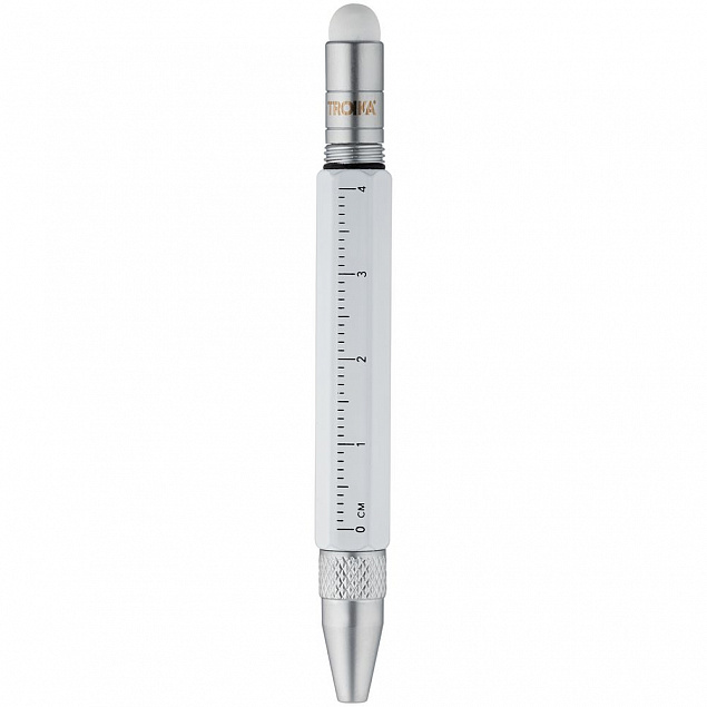 Ручка-брелок Construction Micro, белый с логотипом в Ставрополе заказать по выгодной цене в кибермаркете AvroraStore