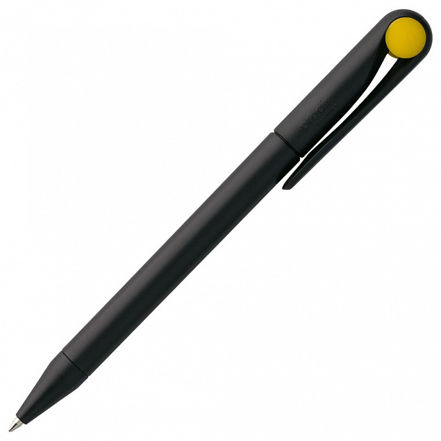Ручка шариковая Prodir DS1 TMM Dot, черная с желтым с логотипом в Ставрополе заказать по выгодной цене в кибермаркете AvroraStore