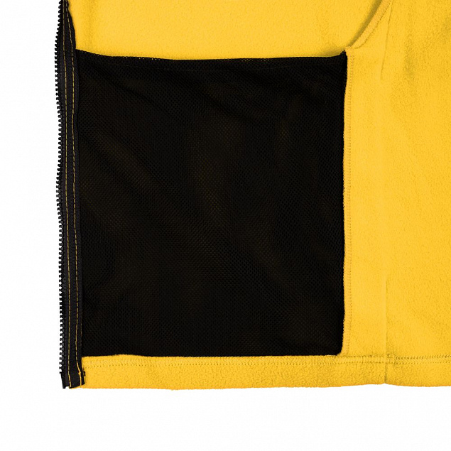 Куртка флисовая унисекс Manakin, желтая с логотипом в Ставрополе заказать по выгодной цене в кибермаркете AvroraStore