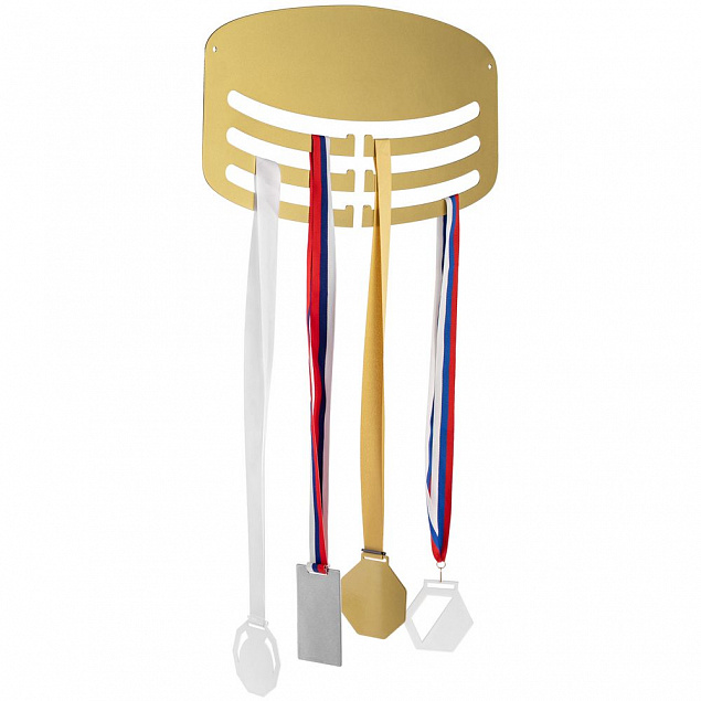 Медальница Steel Hanger, золотистая с логотипом в Ставрополе заказать по выгодной цене в кибермаркете AvroraStore