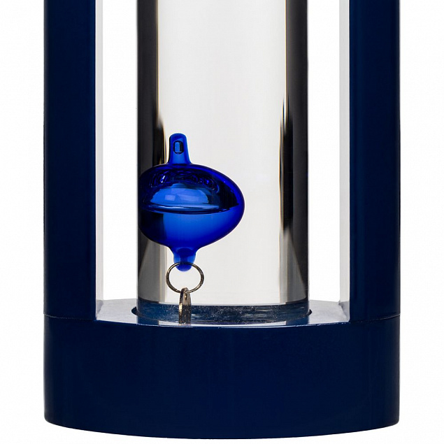 Термометр «Галилео» в деревянном корпусе, синий с логотипом в Ставрополе заказать по выгодной цене в кибермаркете AvroraStore