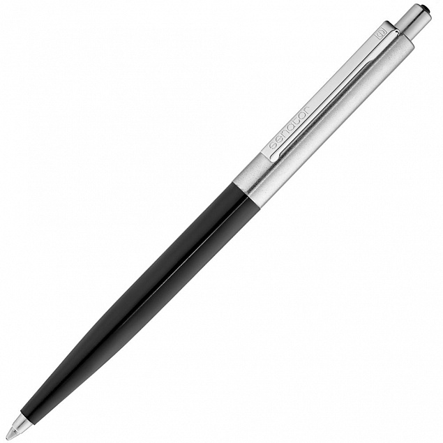 Ручка шариковая Senator Point Metal, черная с логотипом в Ставрополе заказать по выгодной цене в кибермаркете AvroraStore