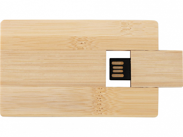USB 2.0- флешка на 32 Гб «Bamboo Card» с логотипом в Ставрополе заказать по выгодной цене в кибермаркете AvroraStore