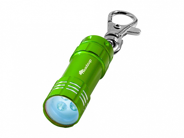 Брелок-фонарик Astro, зеленый с логотипом в Ставрополе заказать по выгодной цене в кибермаркете AvroraStore