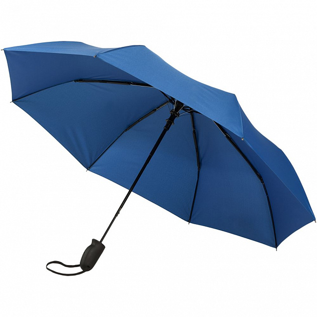 Складной зонт Magic с проявляющимся рисунком, синий с логотипом в Ставрополе заказать по выгодной цене в кибермаркете AvroraStore
