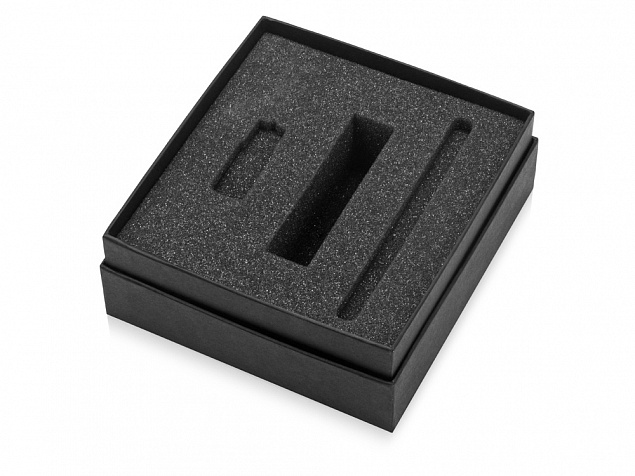 Коробка подарочная Smooth M для зарядного устройства, ручки и флешки с логотипом в Ставрополе заказать по выгодной цене в кибермаркете AvroraStore