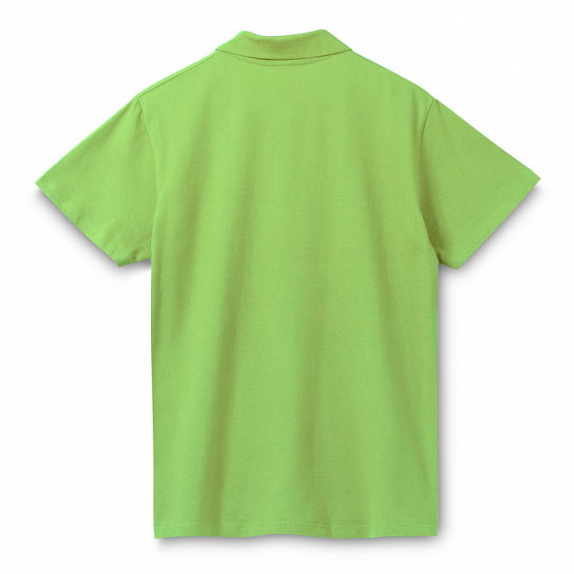 Рубашка поло мужская SPRING 210, зеленое яблоко с логотипом в Ставрополе заказать по выгодной цене в кибермаркете AvroraStore
