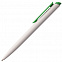 Ручка шариковая Senator Dart Polished, бело-зеленая с логотипом в Ставрополе заказать по выгодной цене в кибермаркете AvroraStore