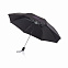 Складной зонт Deluxe 20", черный с логотипом в Ставрополе заказать по выгодной цене в кибермаркете AvroraStore