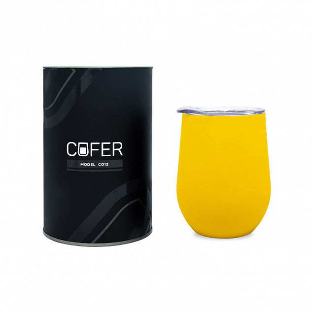 Набор Cofer Tube софт-тач CO12s black, желтый с логотипом в Ставрополе заказать по выгодной цене в кибермаркете AvroraStore