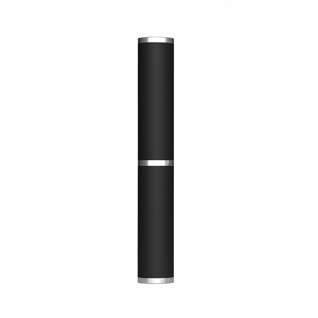 Футляр для ручки с зеркальной подложкой, чёрный, покрытие soft touch с логотипом в Ставрополе заказать по выгодной цене в кибермаркете AvroraStore
