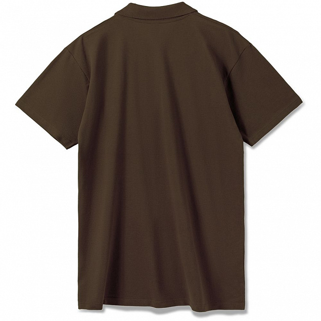 Рубашка поло мужская SUMMER 170, темно-коричневая (шоколад) с логотипом в Ставрополе заказать по выгодной цене в кибермаркете AvroraStore