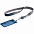 Чехол для пропуска с лентой и ретрактором Devon, синий с логотипом в Ставрополе заказать по выгодной цене в кибермаркете AvroraStore