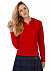 Толстовка женская Hooded Full Zip красная с логотипом в Ставрополе заказать по выгодной цене в кибермаркете AvroraStore