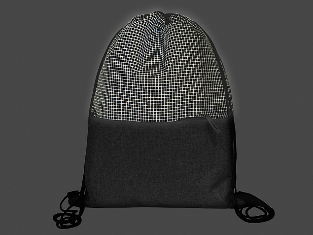 Рюкзак-мешок Reflex со светоотражающим эффектом, серый с логотипом в Ставрополе заказать по выгодной цене в кибермаркете AvroraStore