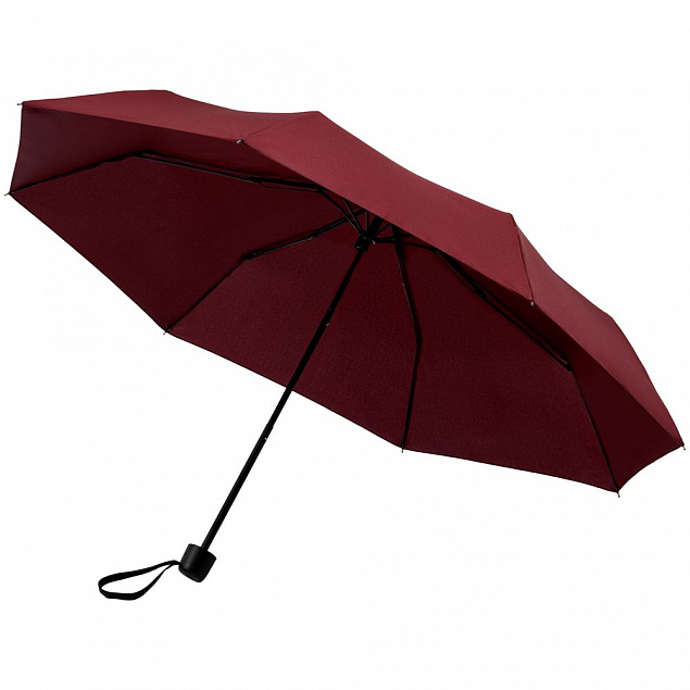 Зонт складной Hit Mini ver.2, бордовый с логотипом в Ставрополе заказать по выгодной цене в кибермаркете AvroraStore