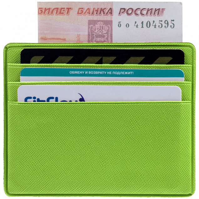 Чехол для карточек Devon, зеленый с логотипом в Ставрополе заказать по выгодной цене в кибермаркете AvroraStore