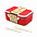 Ланчбокс (контейнер для еды) Inar, красный с логотипом в Ставрополе заказать по выгодной цене в кибермаркете AvroraStore