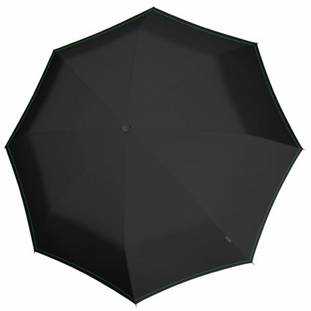 Зонт-трость U.900, черный с неоново-зеленым с логотипом в Ставрополе заказать по выгодной цене в кибермаркете AvroraStore