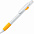 ALLEGRA, ручка шариковая, желтый/белый, пластик с логотипом в Ставрополе заказать по выгодной цене в кибермаркете AvroraStore