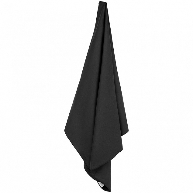 Спортивное полотенце Vigo Small, черное с логотипом в Ставрополе заказать по выгодной цене в кибермаркете AvroraStore