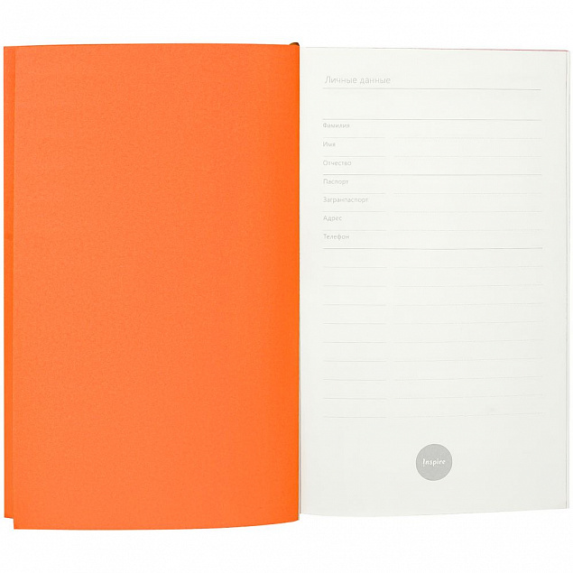 Ежедневник Flat Mini, недатированный, оранжевый с логотипом в Ставрополе заказать по выгодной цене в кибермаркете AvroraStore