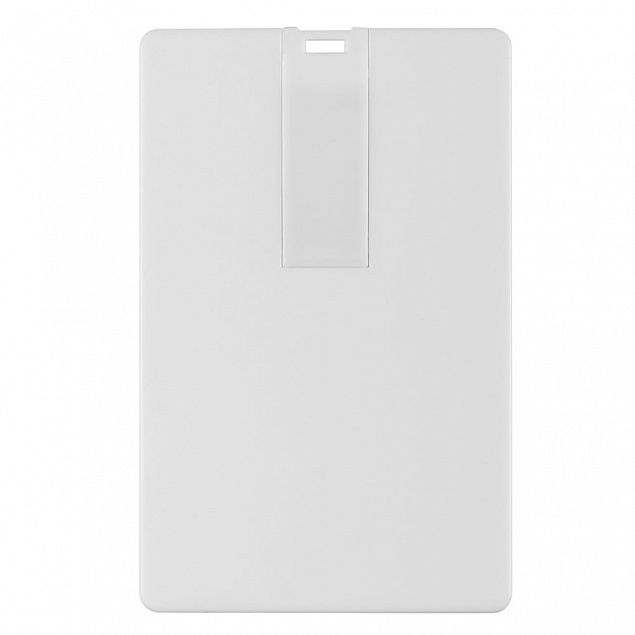 Флешка Card, 16 Гб, белая с логотипом в Ставрополе заказать по выгодной цене в кибермаркете AvroraStore