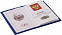 Обложка для паспорта Twill, синяя с логотипом в Ставрополе заказать по выгодной цене в кибермаркете AvroraStore