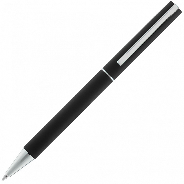 Ручка шариковая Blade Soft Touch, черная с логотипом в Ставрополе заказать по выгодной цене в кибермаркете AvroraStore