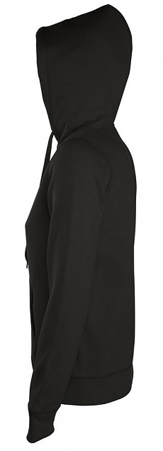 Толстовка женская на молнии с капюшоном Seven Women, серый меланж с логотипом в Ставрополе заказать по выгодной цене в кибермаркете AvroraStore