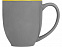 Кружка керамическая Gracy 470мл, серый/желтый с логотипом в Ставрополе заказать по выгодной цене в кибермаркете AvroraStore