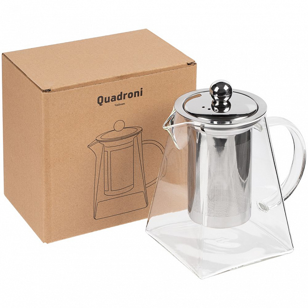 Чайник Quadroni с логотипом в Ставрополе заказать по выгодной цене в кибермаркете AvroraStore