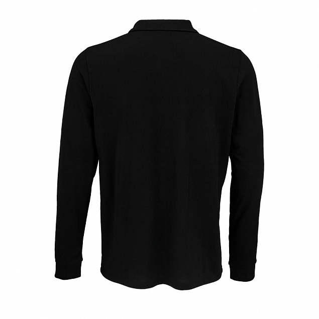 Рубашка поло с длинным рукавом Prime LSL, черная с логотипом в Ставрополе заказать по выгодной цене в кибермаркете AvroraStore