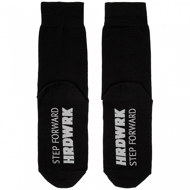 Набор из 6 пар носков Hard Work Black с логотипом в Ставрополе заказать по выгодной цене в кибермаркете AvroraStore