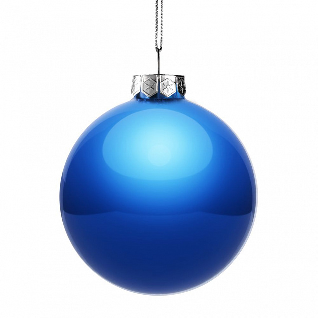 Елочный шар Finery Gloss, 10 см, глянцевый синий с логотипом в Ставрополе заказать по выгодной цене в кибермаркете AvroraStore