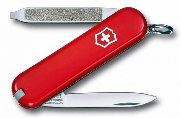Нож-брелок Escort 58, красный с логотипом в Ставрополе заказать по выгодной цене в кибермаркете AvroraStore